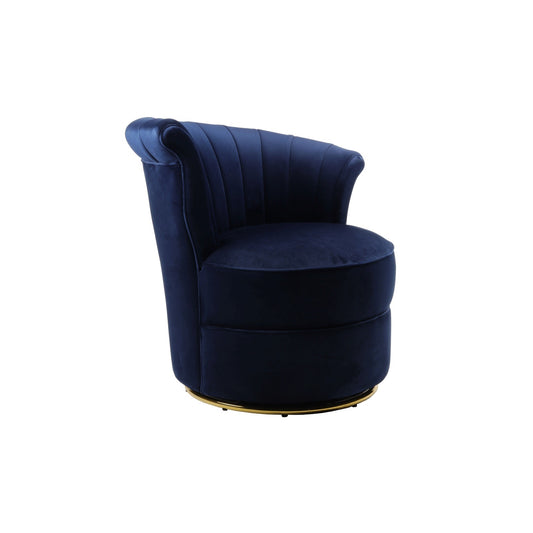 Fauteuil en velours bleu SILWAN - Novatrend