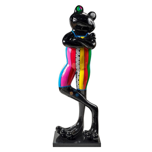 Sculpture statue moderne géante HAPPY FROG - 1m80 - Novatrend