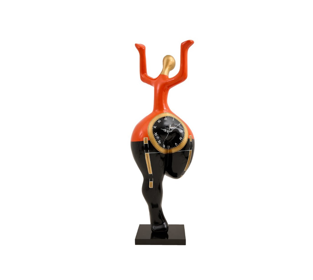 Sculpture statue moderne géante CLOCK DANCER - 1m57 - Novatrend