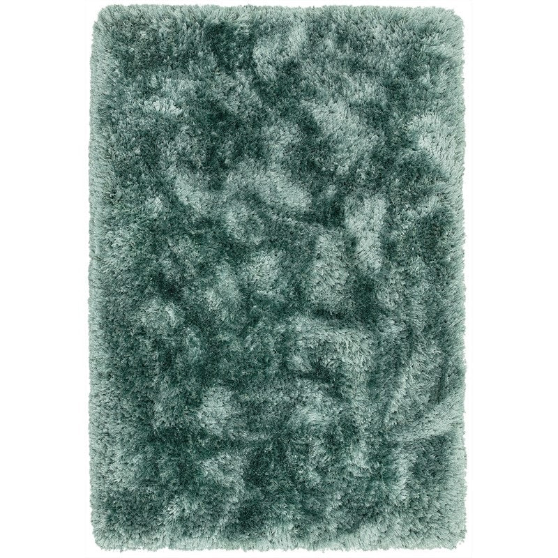 Tapis salon confort shaggy SPLASH Bleu Océan - Novatrend