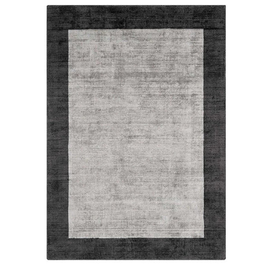 Tapis fait main uni à bordures LAME - Novatrend