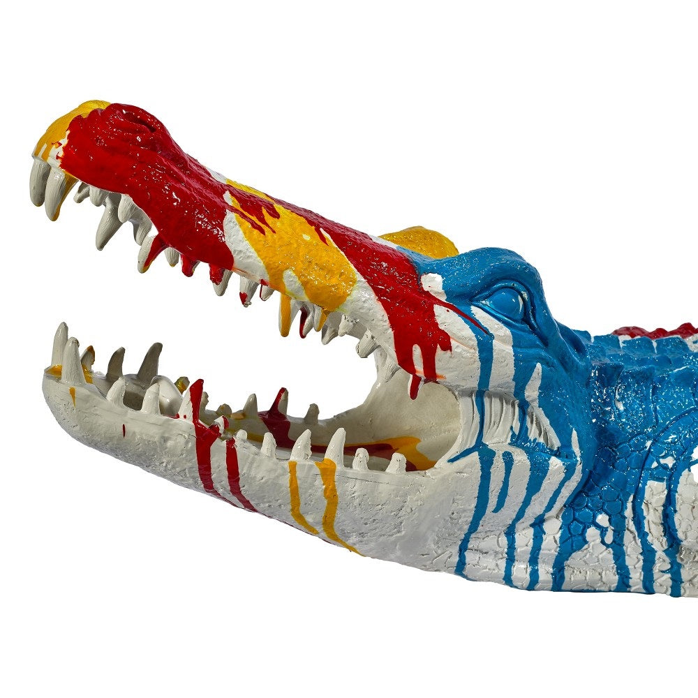 Sculpture statue moderne CROCODILE GRAFITTI - Novatrend