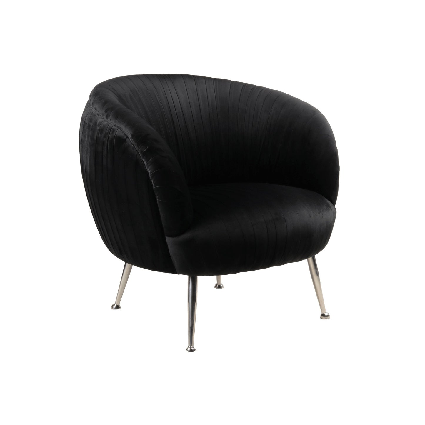 Fauteuil en velours noir PALACIO - Novatrend