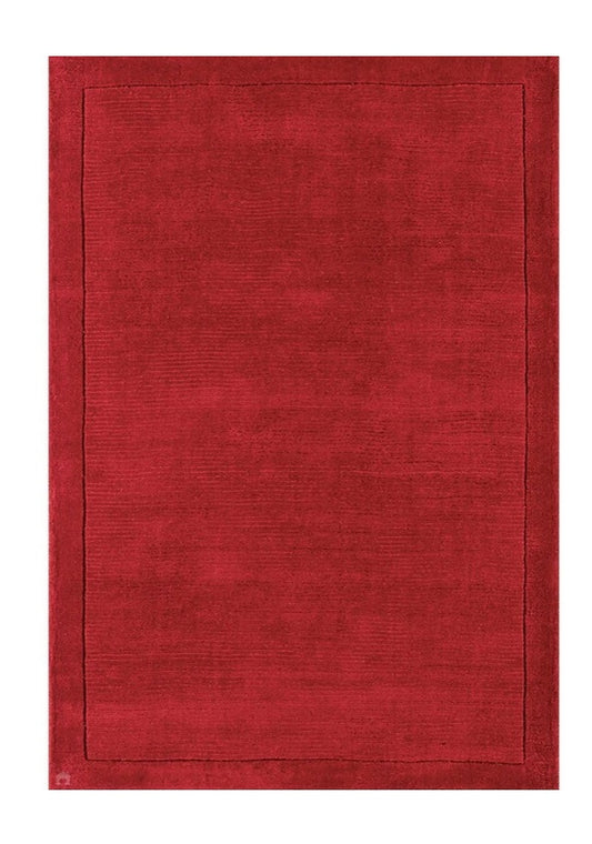 Tapis de Salon Moderne uni Pure Laine CANDY Rouge - Novatrend