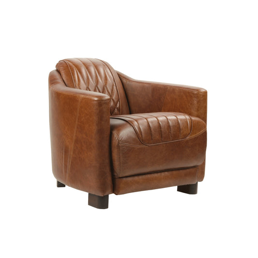 Fauteuil club en cuir véritable LE MAGNIFIQUE - Novatrend