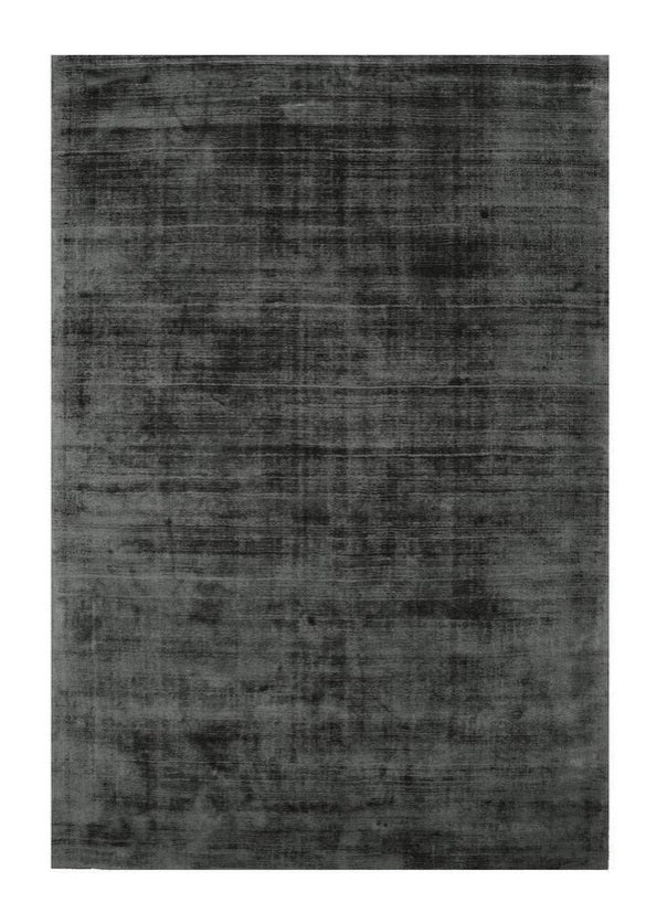 Tapis de salon moderne Uni LAME Noir - Novatrend