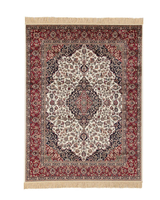 Tapis de salon style oriental en viscose FARSH MEDALLION - Novatrend