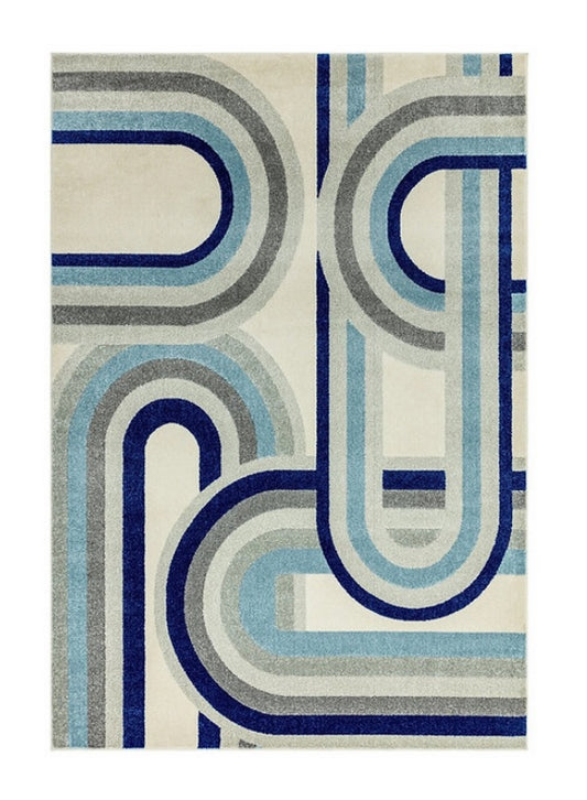 Tapis de salon moderne rétro tissé plat AVON - Novatrend