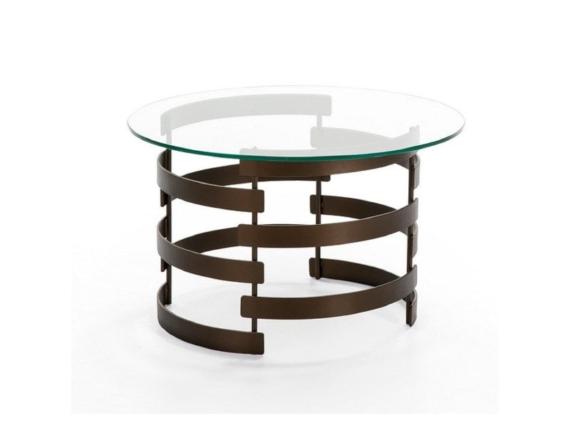 Table basse verre et métal LUMO