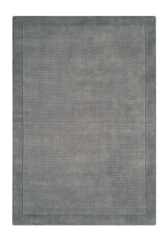 Tapis de Salon Moderne uni Pure Laine CANDY Gris - Novatrend