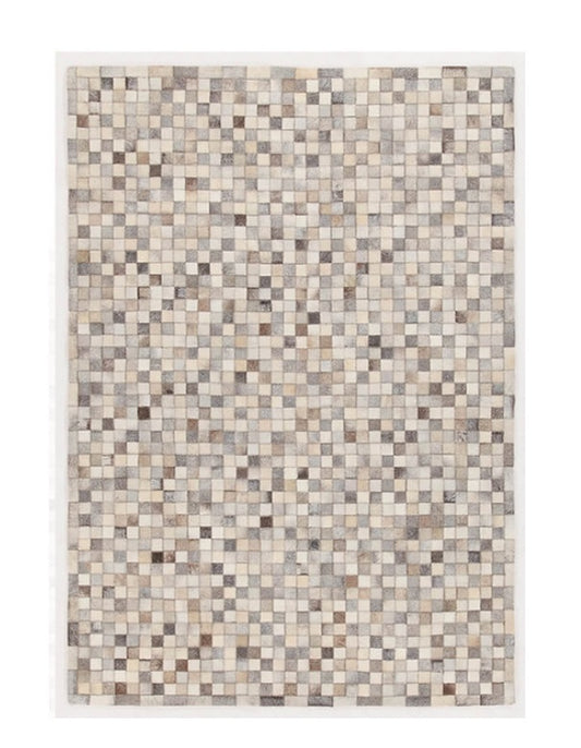 Tapis de salon moderne cuir véritable PATCHY - Novatrend