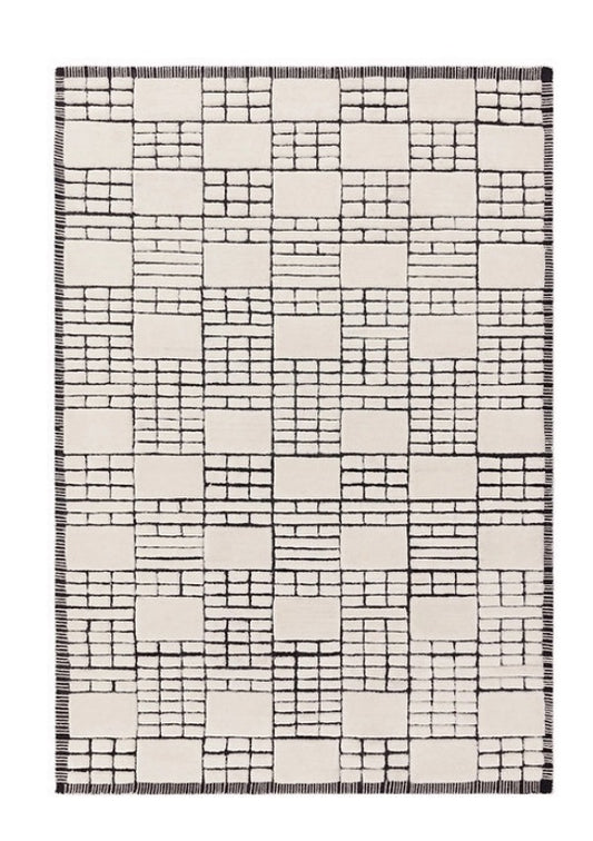Tapis de salon pure laine tissé main BOARDWALK - Novatrend