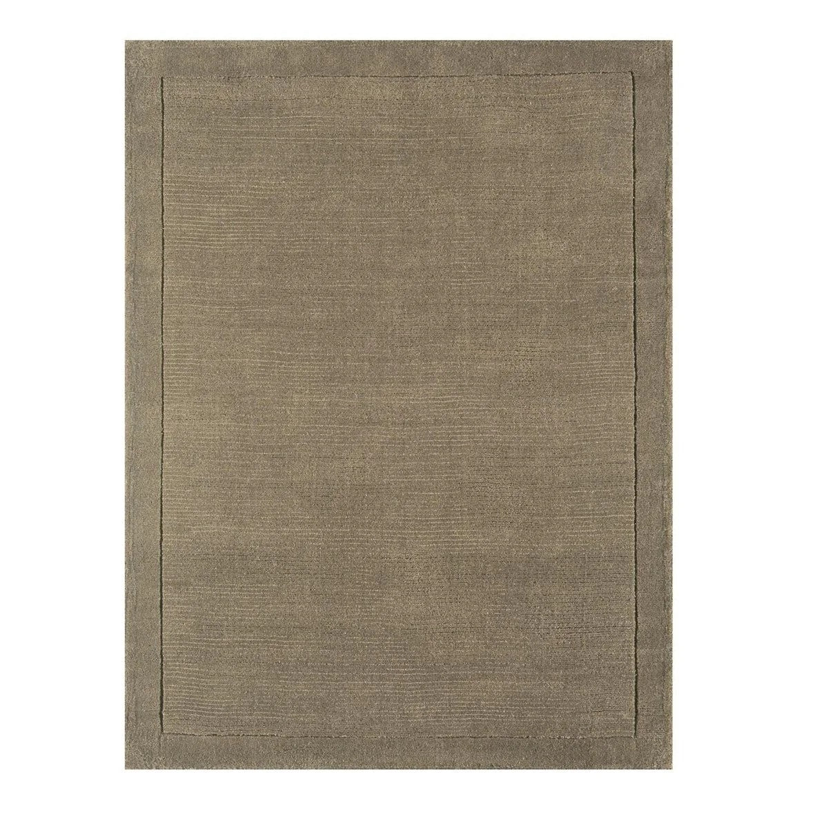 Tapis de Salon Moderne uni Pure Laine CANDY Taupe