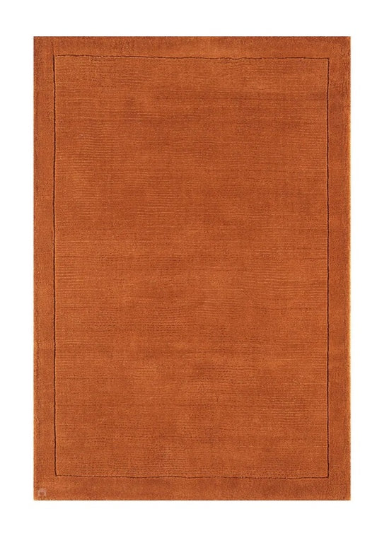 Tapis de Salon Moderne uni Pure Laine CANDY Orange - Novatrend