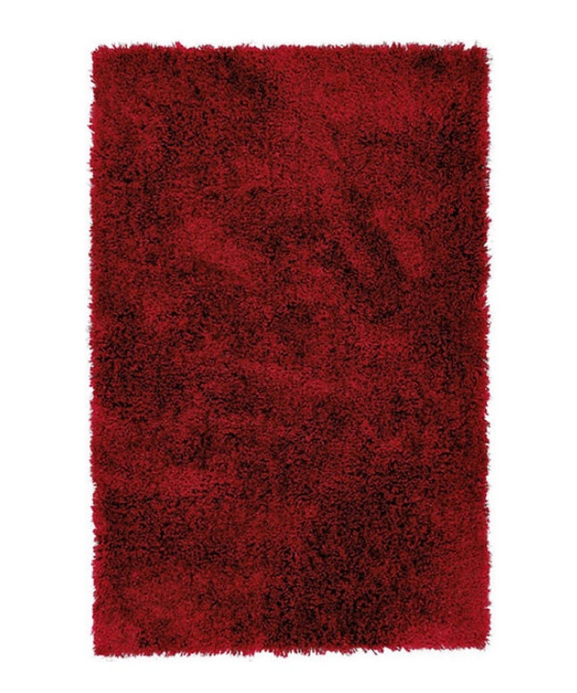 Tapis de salon Moderne poils longs DONNA Rouge - Novatrend