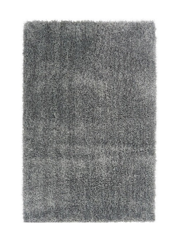Tapis de salon Moderne poils longs DONNA Argent - Novatrend