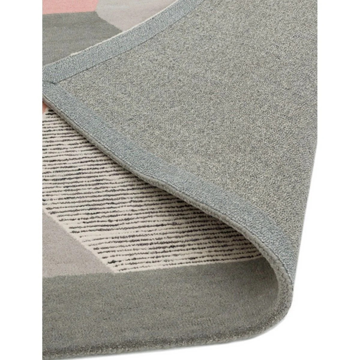 Tapis de salon en laine tissé plat CAMPTON