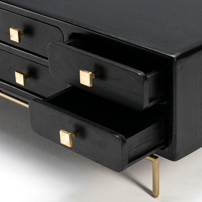 Aparador soporte TV de madera lacada LINEA