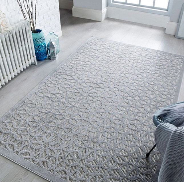 Tapis de salon moderne tissé plat SILVERINO - Novatrend