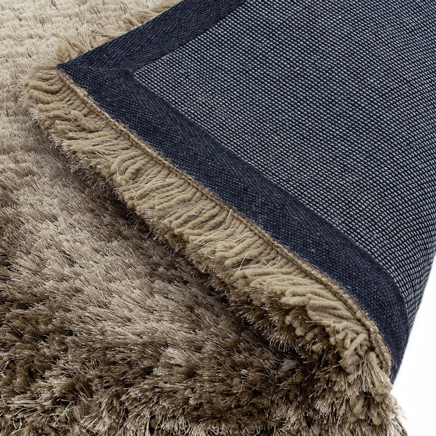 Tapis salon confort shaggy SPLASH Taupe - Novatrend