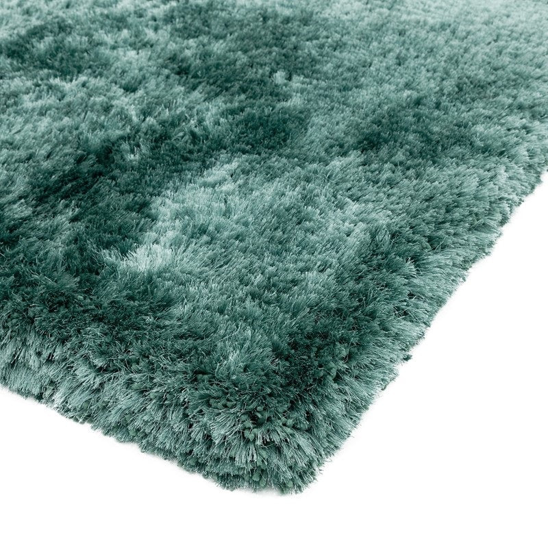 Tapis salon confort shaggy SPLASH Bleu Océan - Novatrend