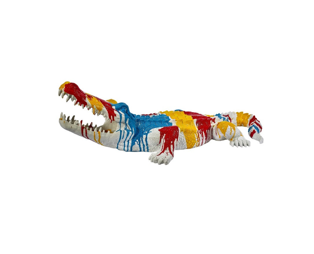 Sculpture statue moderne CROCODILE GRAFITTI - Novatrend