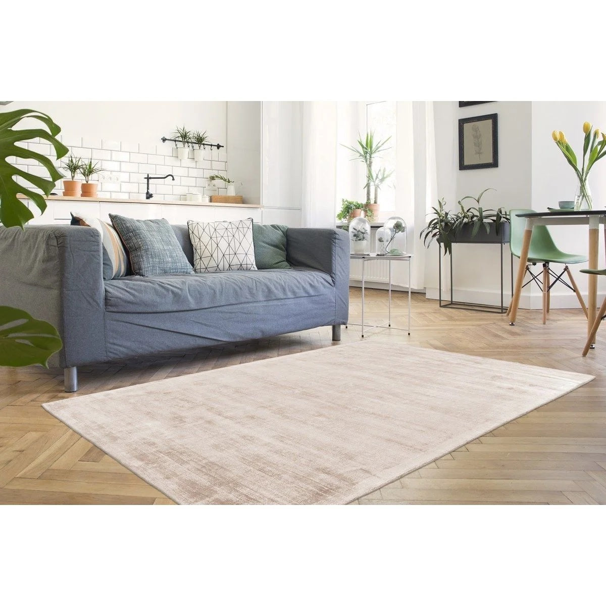Tapis moderne en soie de bambou UPTOWN