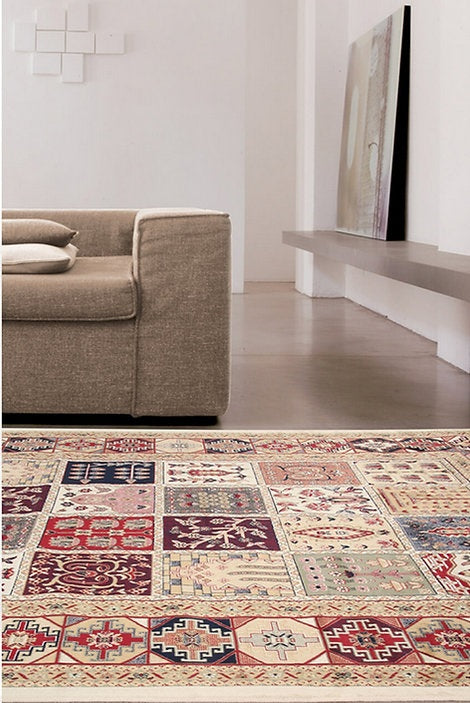 Tapis de salon style oriental en viscose FARSH - Novatrend