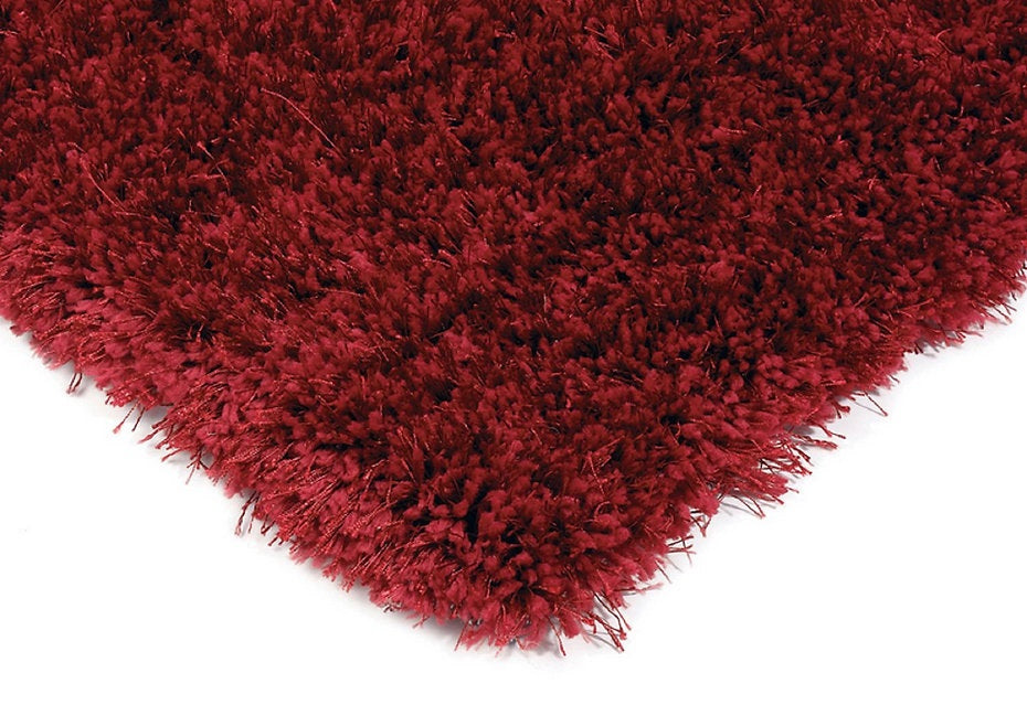 Tapis de salon Moderne poils longs DONNA Rouge - Novatrend