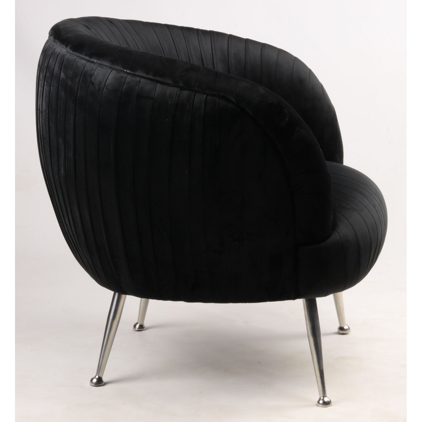 Fauteuil en velours noir PALACIO - Novatrend