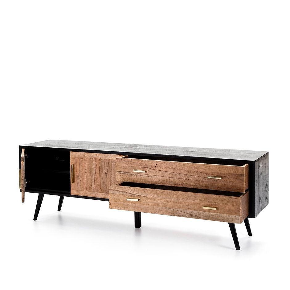 Buffet meuble TV en bois laqué LINEA - Novatrend