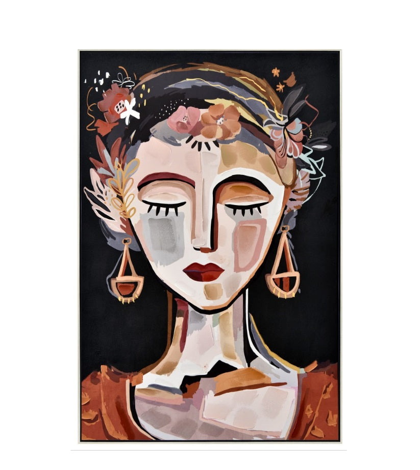 Impression sur toile avec cadre argent LA SUPERBE - Novatrend