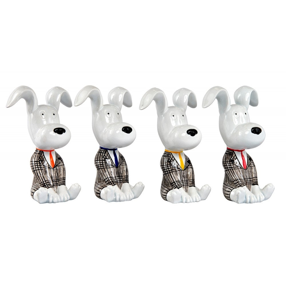 Sculpture statue moderne DROOPY - Set de 4 - Novatrend