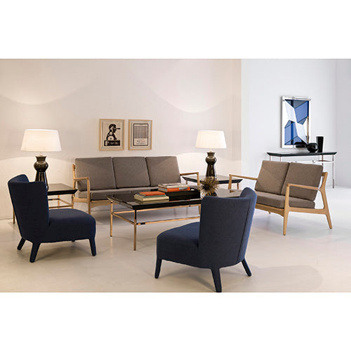 Console verre noir et or rose GAMINO