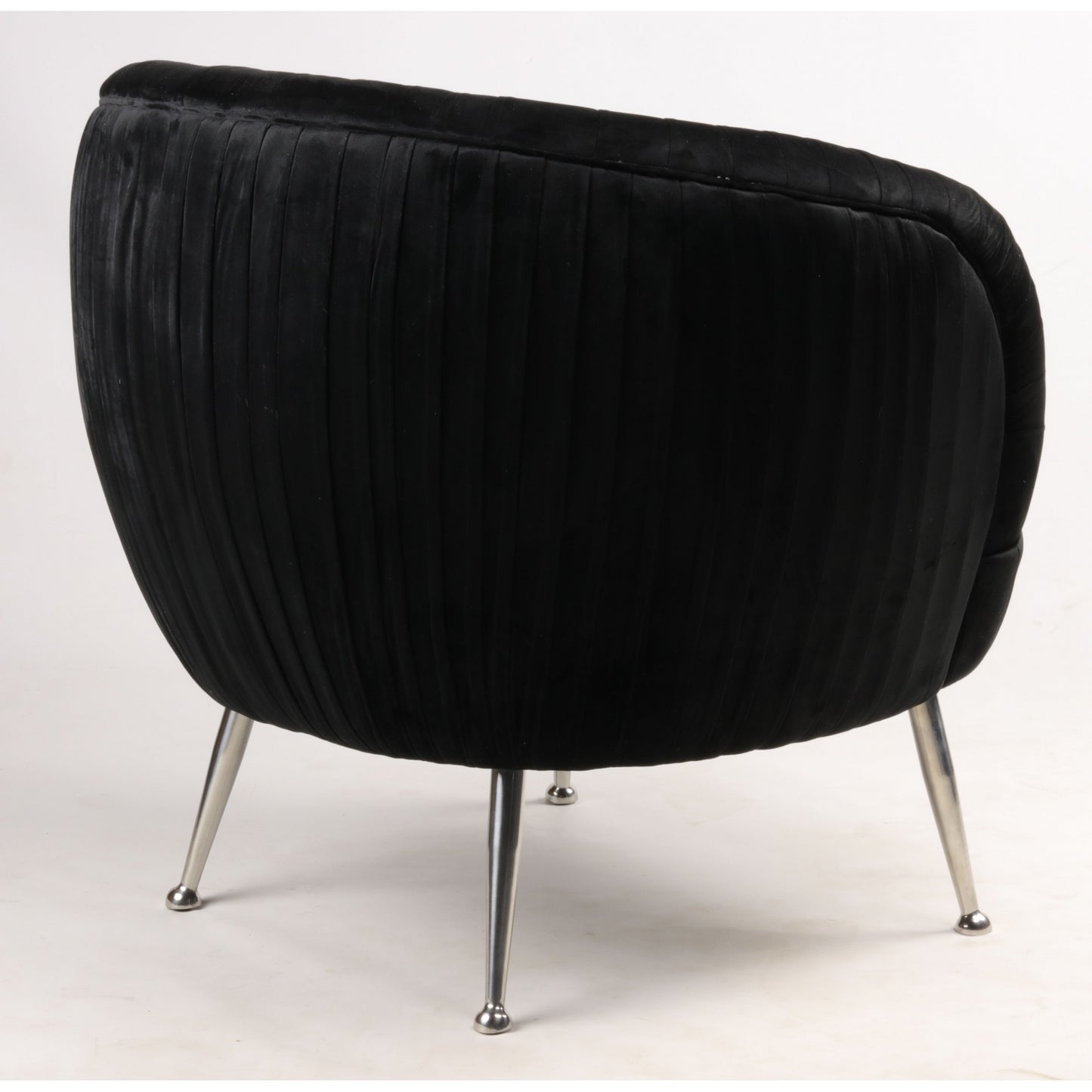 Fauteuil en velours noir PALACIO - Novatrend