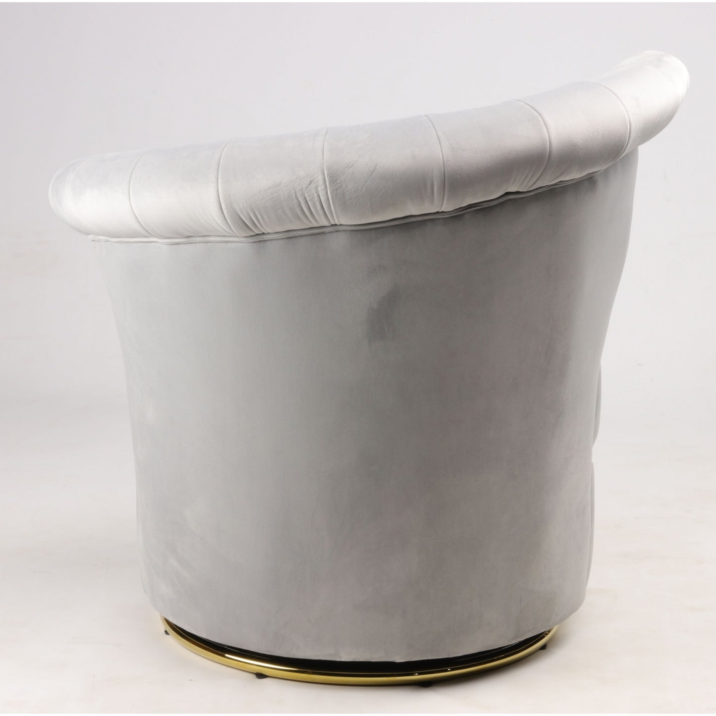 Fauteuil en velours gris SILWAN - Novatrend