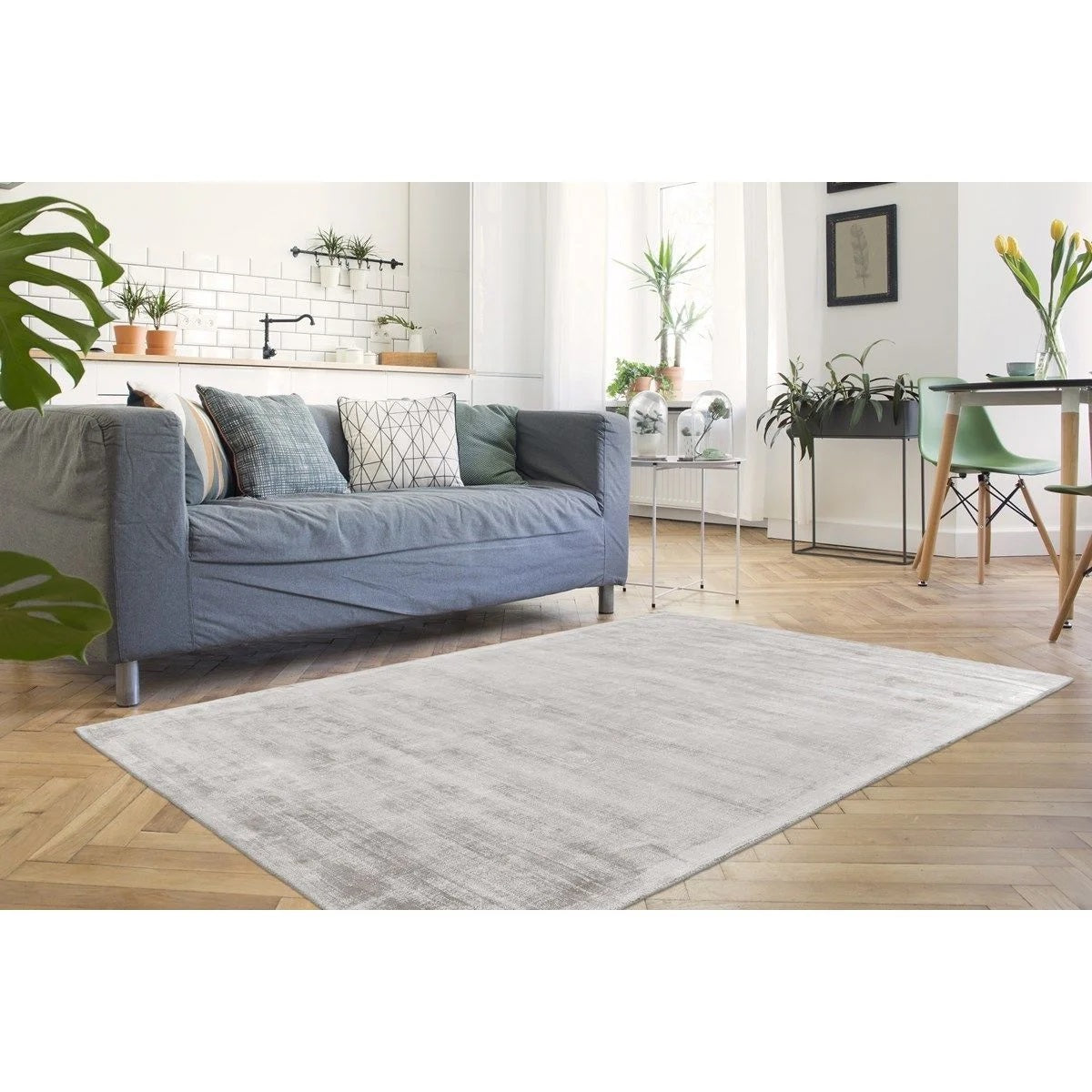Tapis moderne en soie de bambou UPTOWN