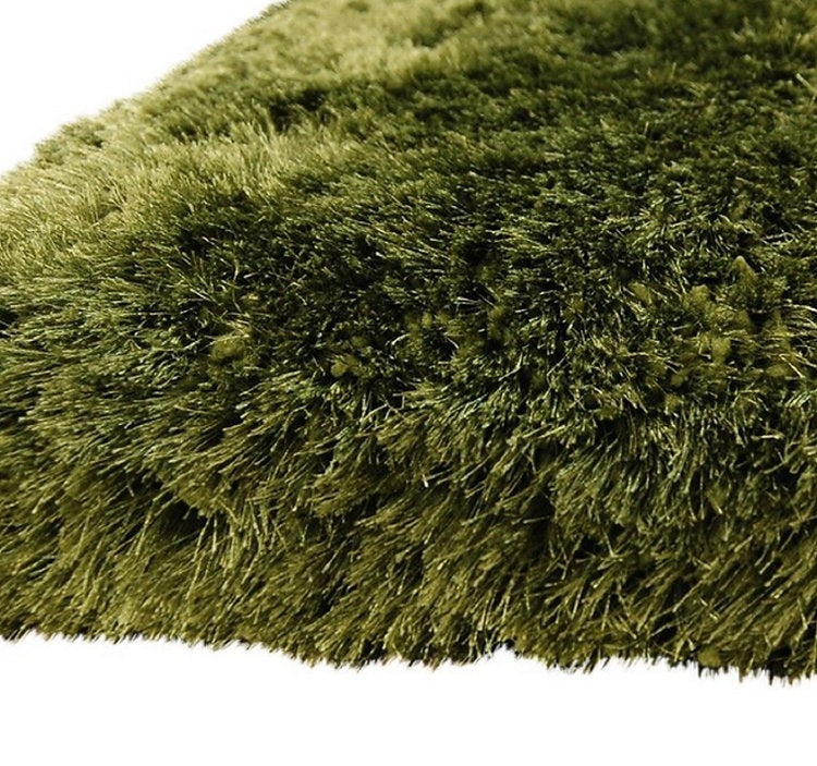 Tapis salon confort shaggy SPLASH Vert - Novatrend