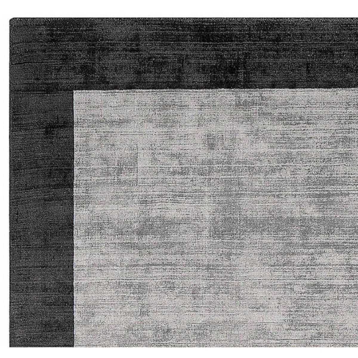 Tapis fait main uni à bordures LAME - Novatrend