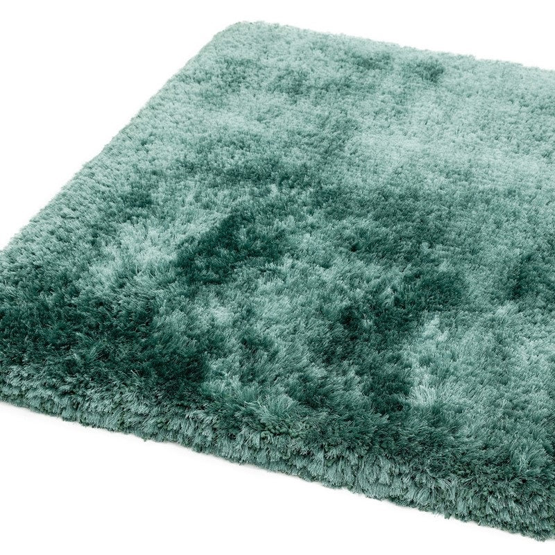 Tapis salon confort shaggy SPLASH Bleu Océan - Novatrend