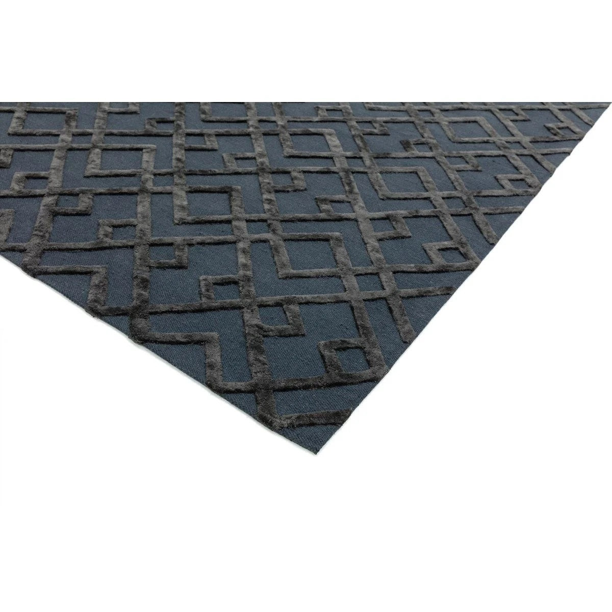 Tapis de salon tufté main laine et viscose KENNET