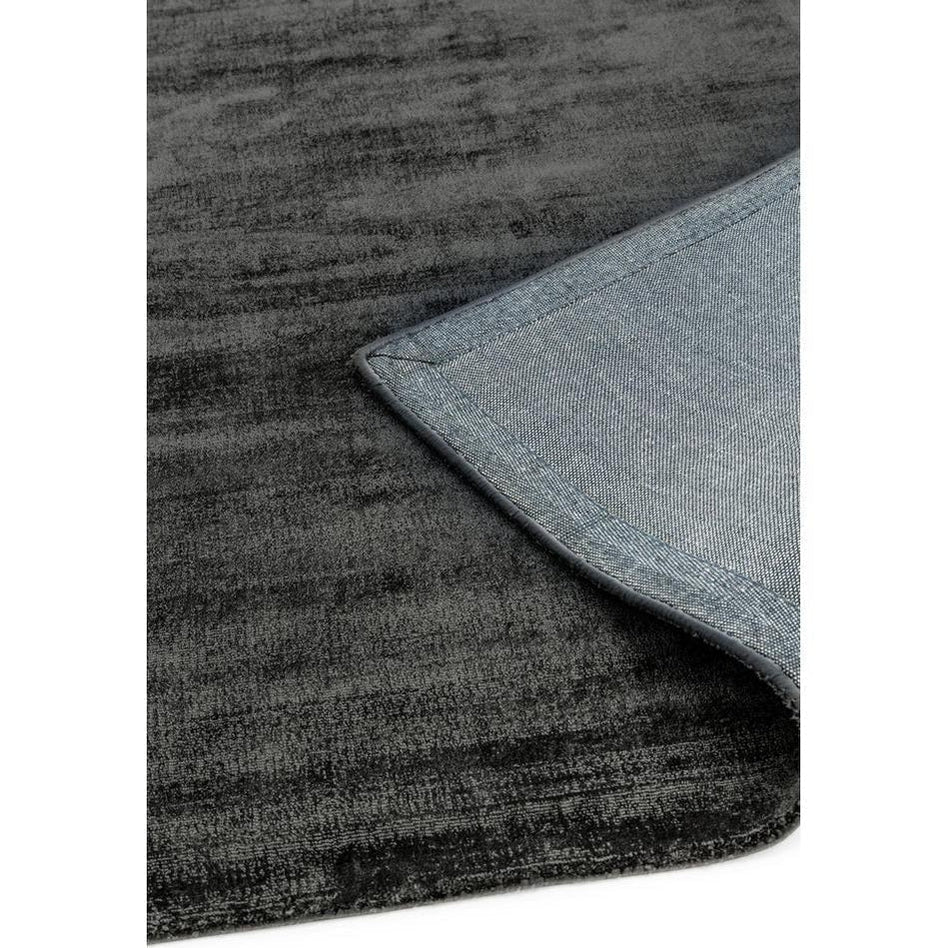 Tapis de salon moderne Uni LAME Noir - Novatrend