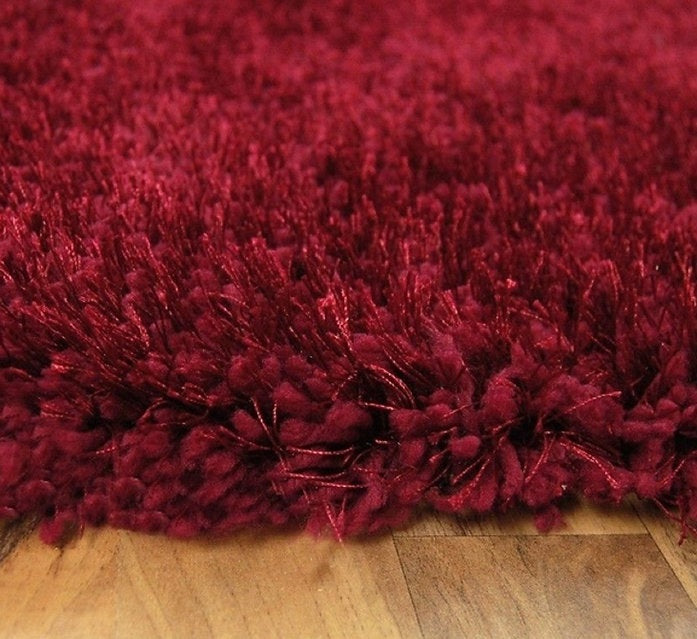 Tapis de salon Moderne poils longs DONNA Rouge - Novatrend