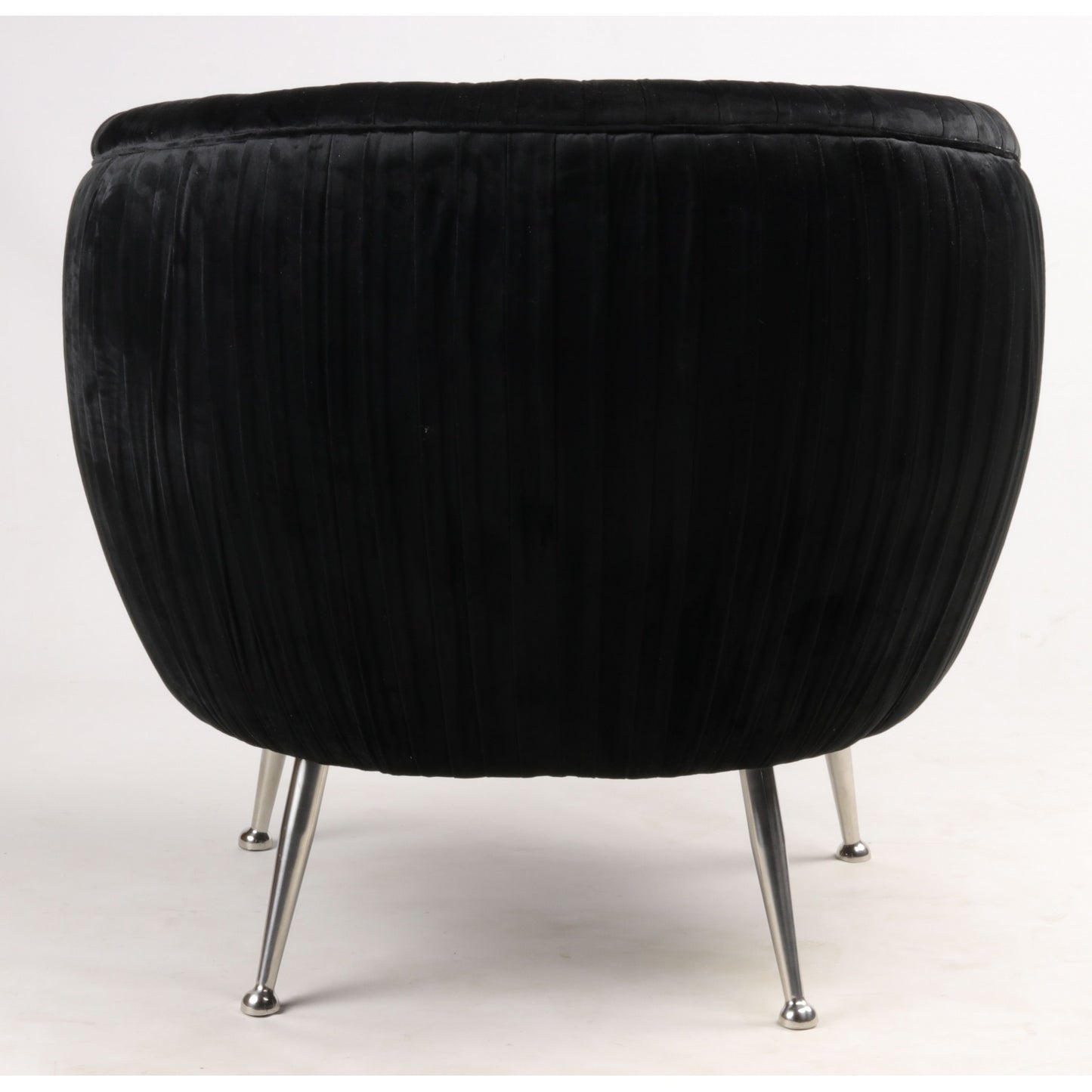 Fauteuil en velours noir PALACIO - Novatrend