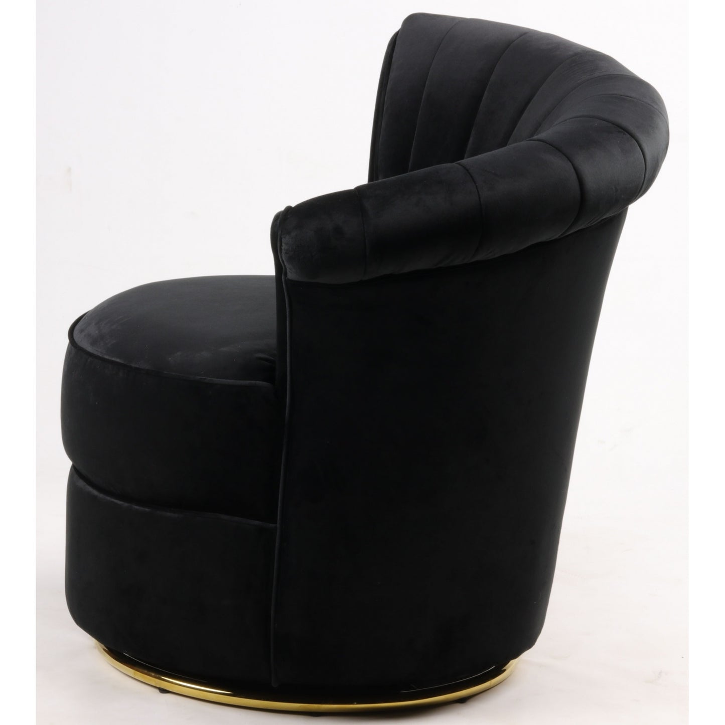 Fauteuil en velours noir SILWAN - Novatrend