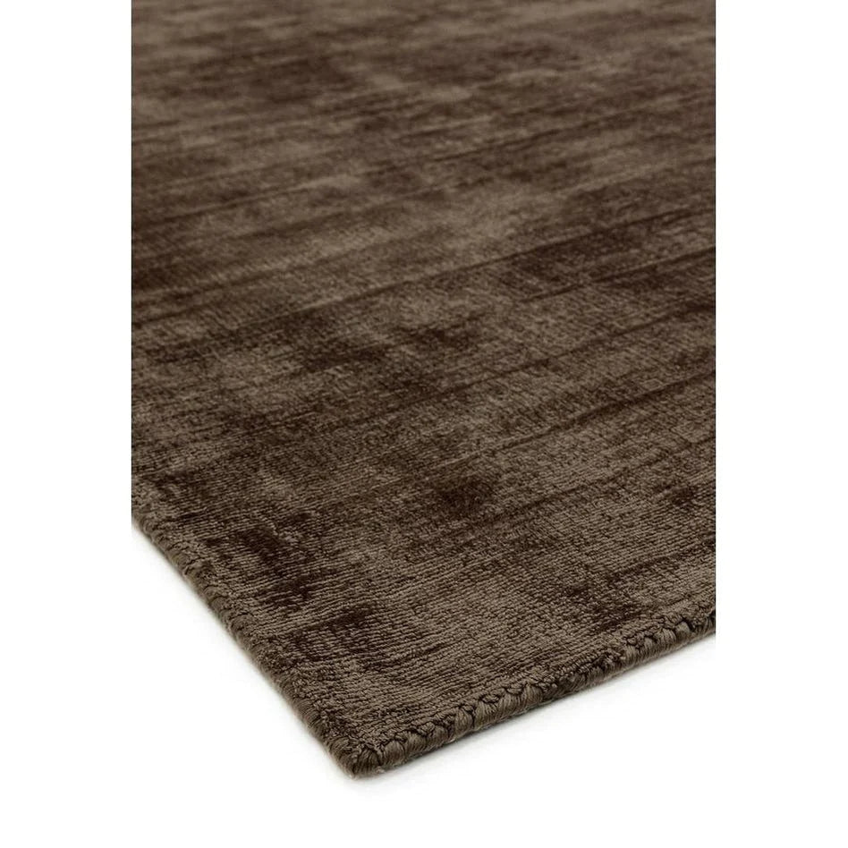 Tapis de salon moderne Uni LAME Marron - Novatrend