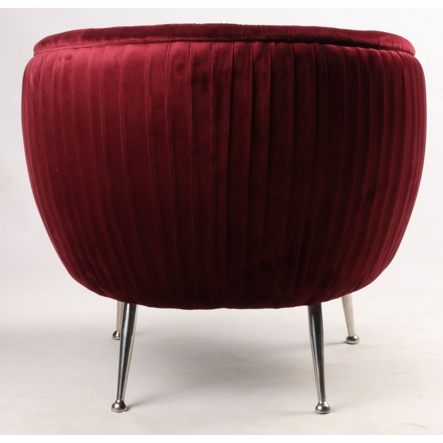 Fauteuil en velours rouge PALACIO - Novatrend