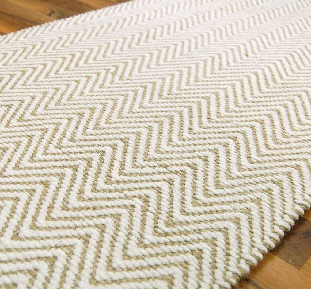 Tapis Coton Chenille et Jute ARROW Beige - Novatrend