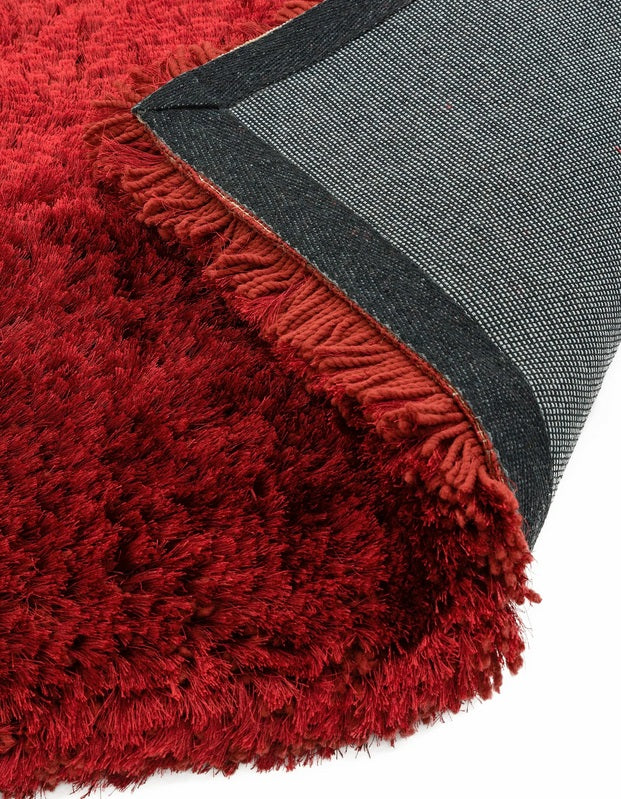 Tapis salon confort shaggy SPLASH Rouge - Novatrend
