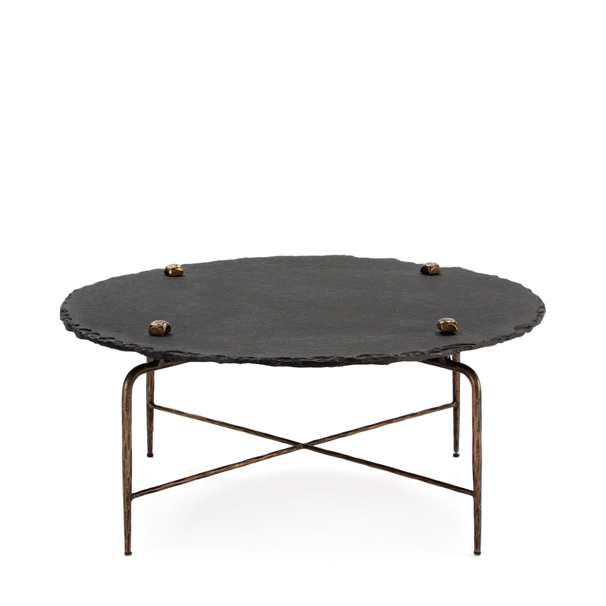 Table basse design pierre et métal EDGE